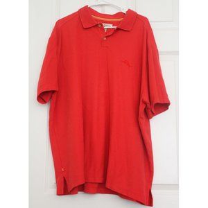 Tommy Bahama Polo Men XXL T-Shirt  Orange Short Sleeve Pullover(minor flaw)